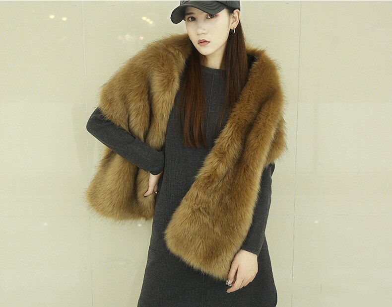 JaneVini Navy Winter Faux Fur Bolero Bridal Shawls and Wraps Warm Cape Cloak Wedding Coat Jacket for Evening Party: Color 3