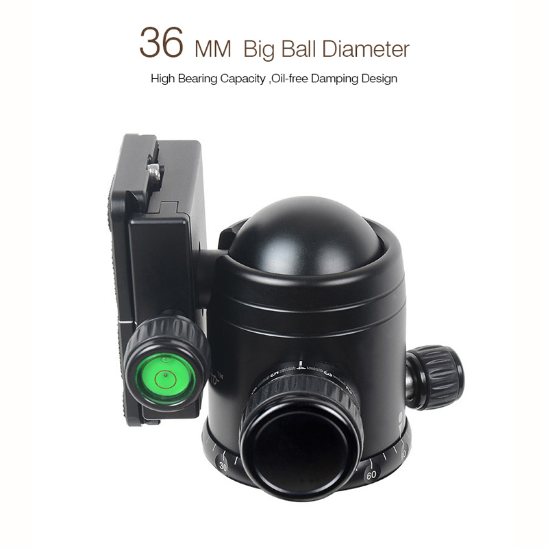 XILETU FB-1 Aluminium Stativ Kugelkopf kugelkopf Kamera Stativ Max last zu 15 kg Für ARCA Standard Manfrotto