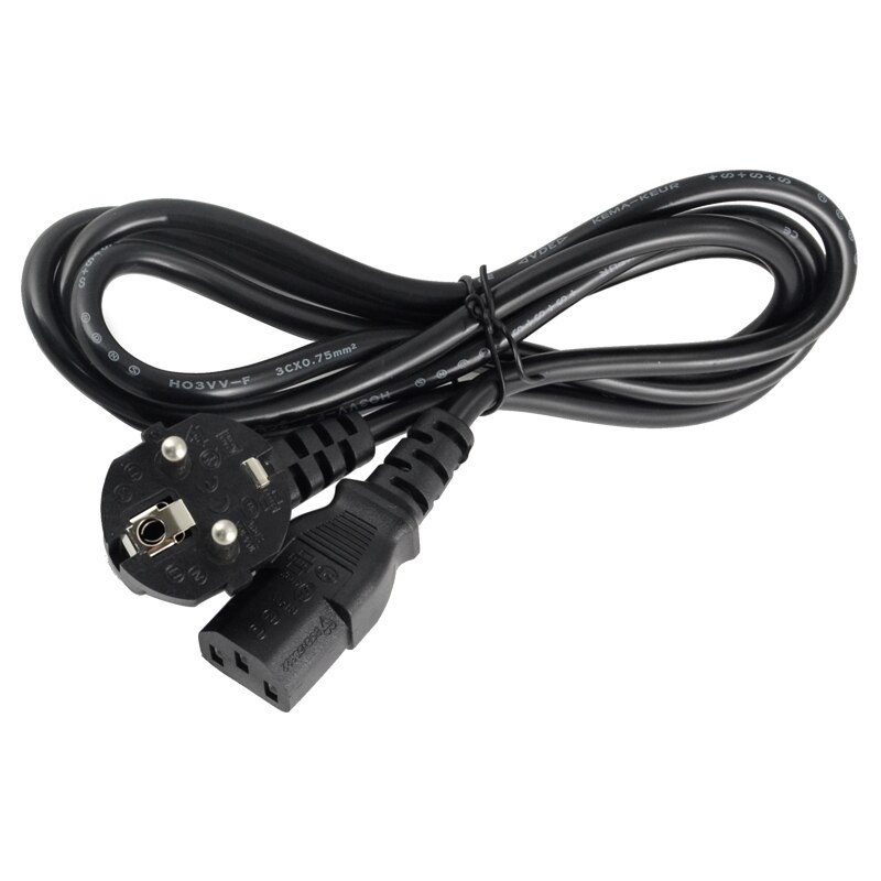 1.5M 5ft C13 Iec Ketel Om Europese 2 Pin Ronde Ac Eu Plug Power Cable Lead Cord Pc