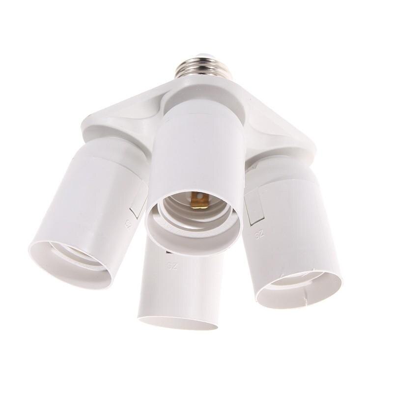 LumiParty 4 E27 Base Sockets in 1 Splitter Licht Lamp Adapter Houder Praktische Lampvoet