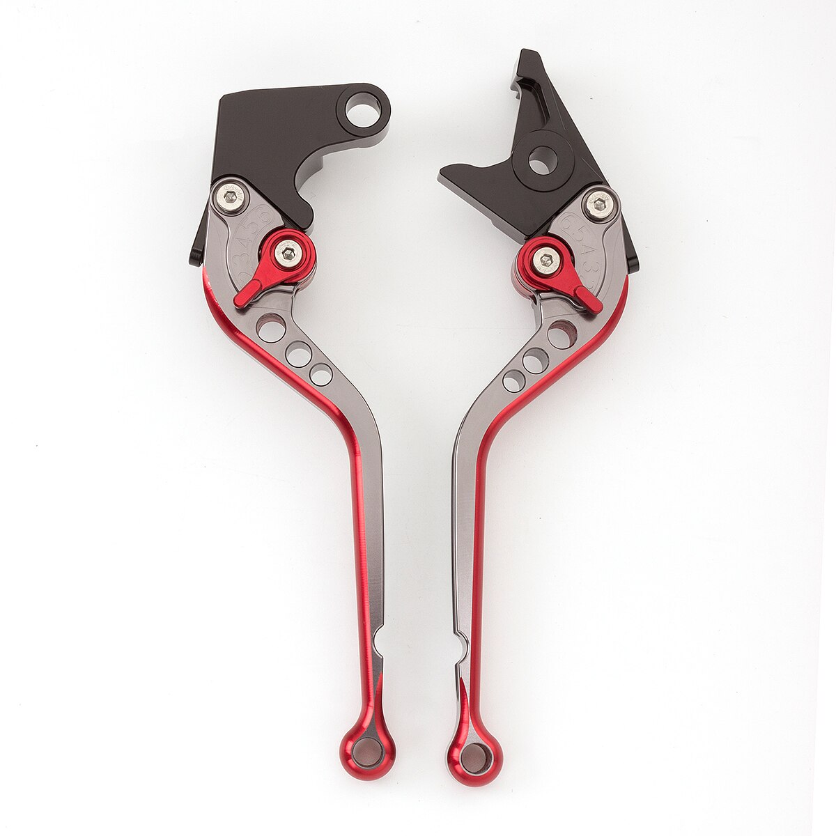 CNC Aluminum Motorcycle Accessories Brake Handle Clutch Lever Handles For Honda Grom 150: Gray Red