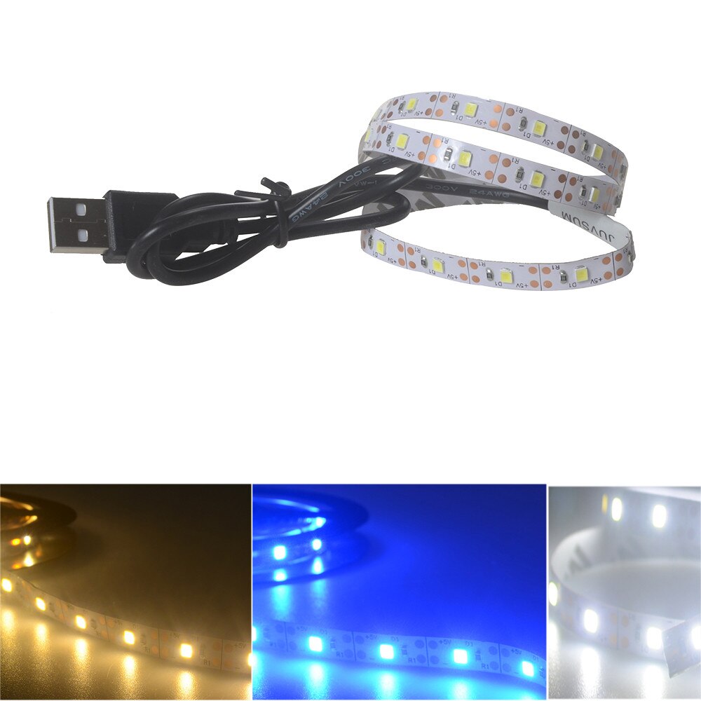 5V Led Strip 2835 30SMD/50Cm Wit/Warm Wit/Blauw Led Strip Licht Bar Tv terug Verlichting Screen Tv Achtergrond Verlichting #4