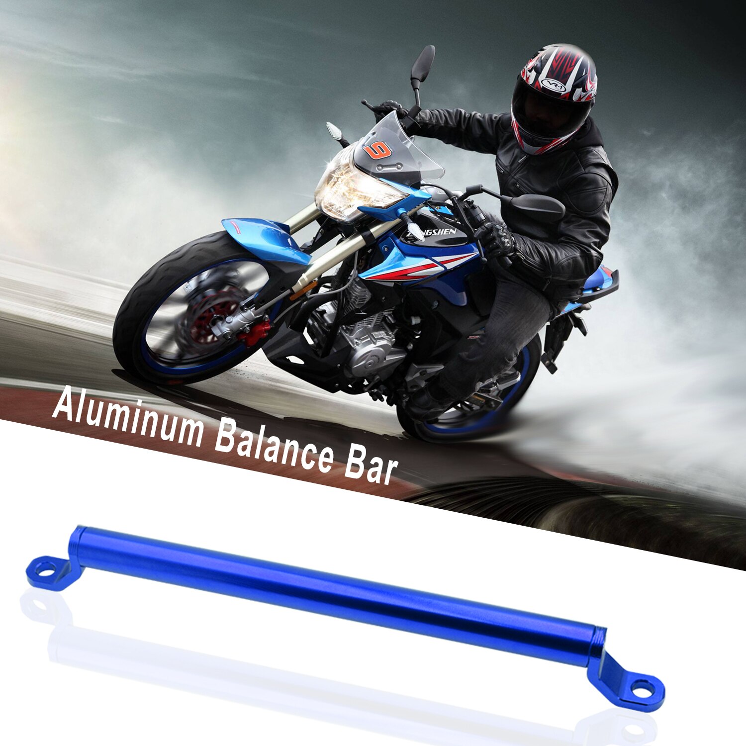 Universal Adjustable Aluminum Alloy Strength Levers Handlebar Balance Cross Bar Motorcycle Handlebar Cross Bar: Blue