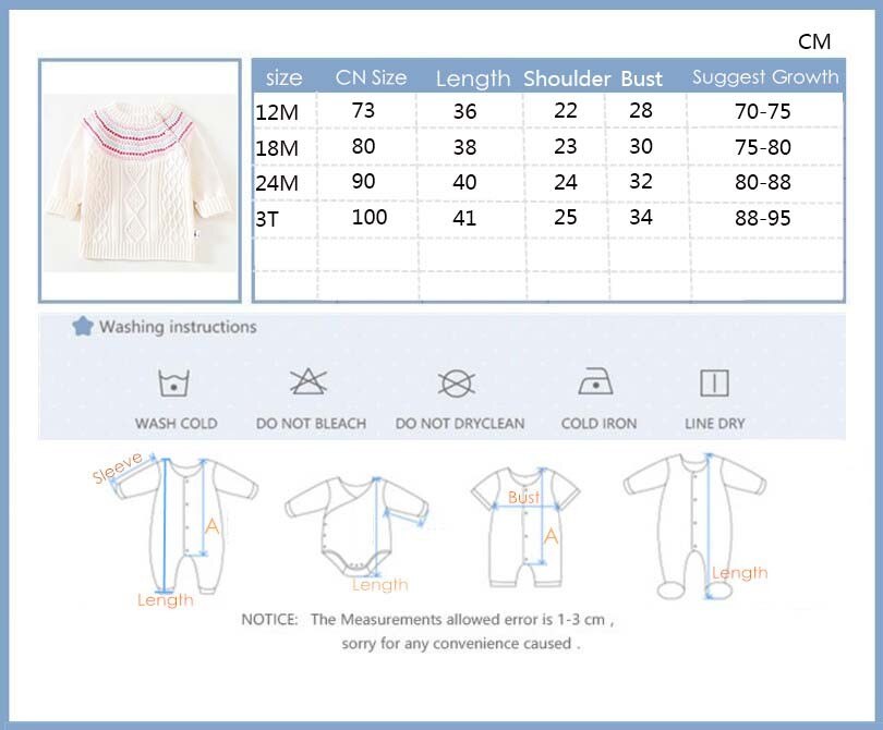 Ropa de bebé de estilo coreano para niñas, suéteres blancos de punto de manga larga, suaves y cálidas prendas de vestir, Tops, 1-3 años, novedad de invierno