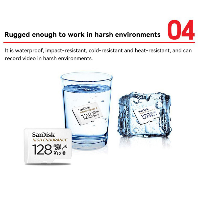 SanDisk High Endurance Micro SD Card 32GB 64GB 128GB 256GB Memory Card Up to 100MB/s Flash Card TF Card for Monitoring Dashcam