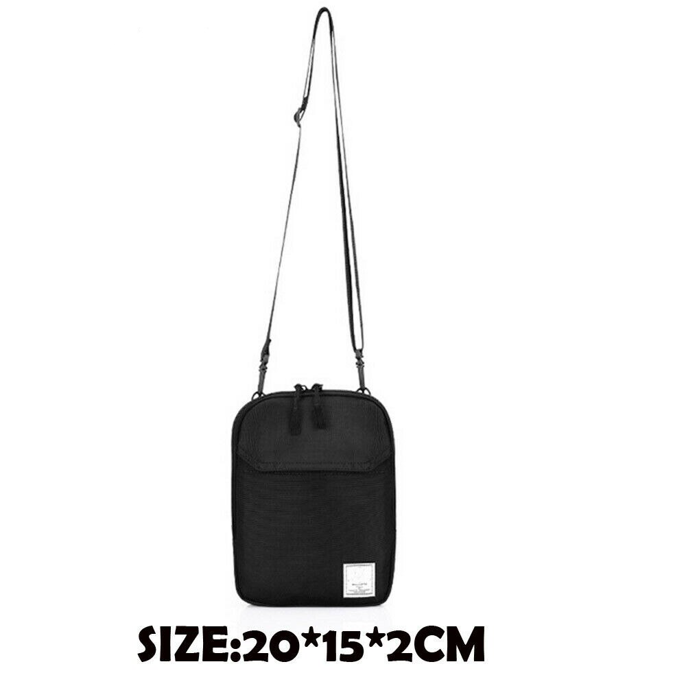 Square Men Bag Simple Handbags Casual Shoulder Pack Bag Unisex Small Crossbody Bags For Women's Messenger Bags: Black