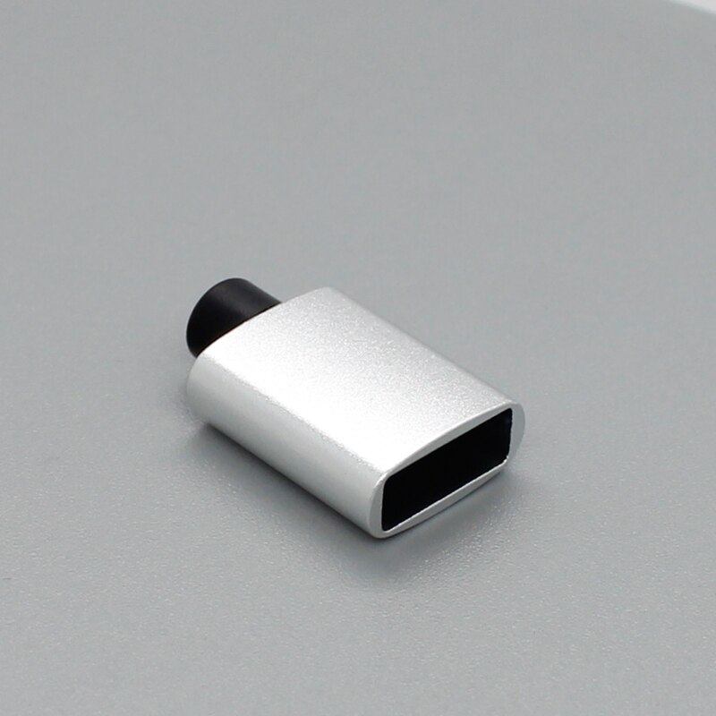 USB aluminum alloy male shell adapter DIY data cable charging cable mobile phone adapter gold A male plug: Silver shell / Quantity 50