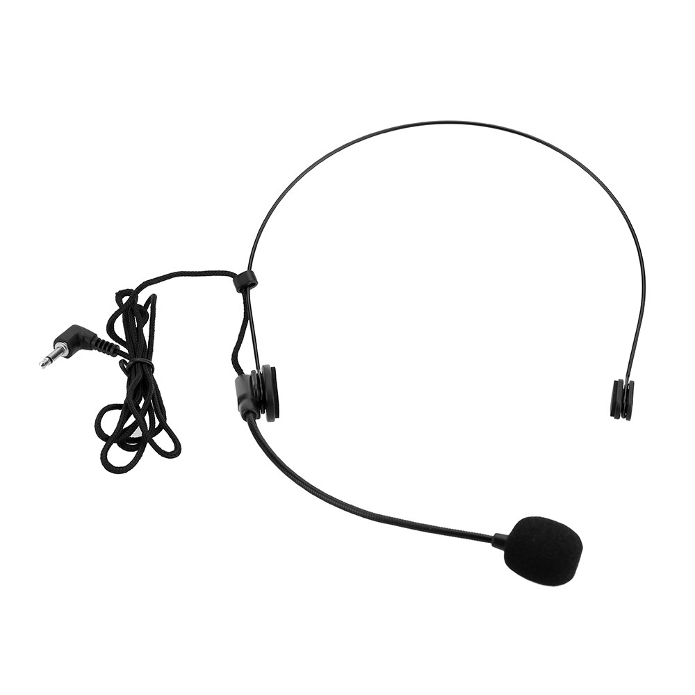 Uni-Directional Head-mounted Headworn Headset Microphone Mic Flexible Wired Boom for Voice Amplifier Amp Loudspeaker