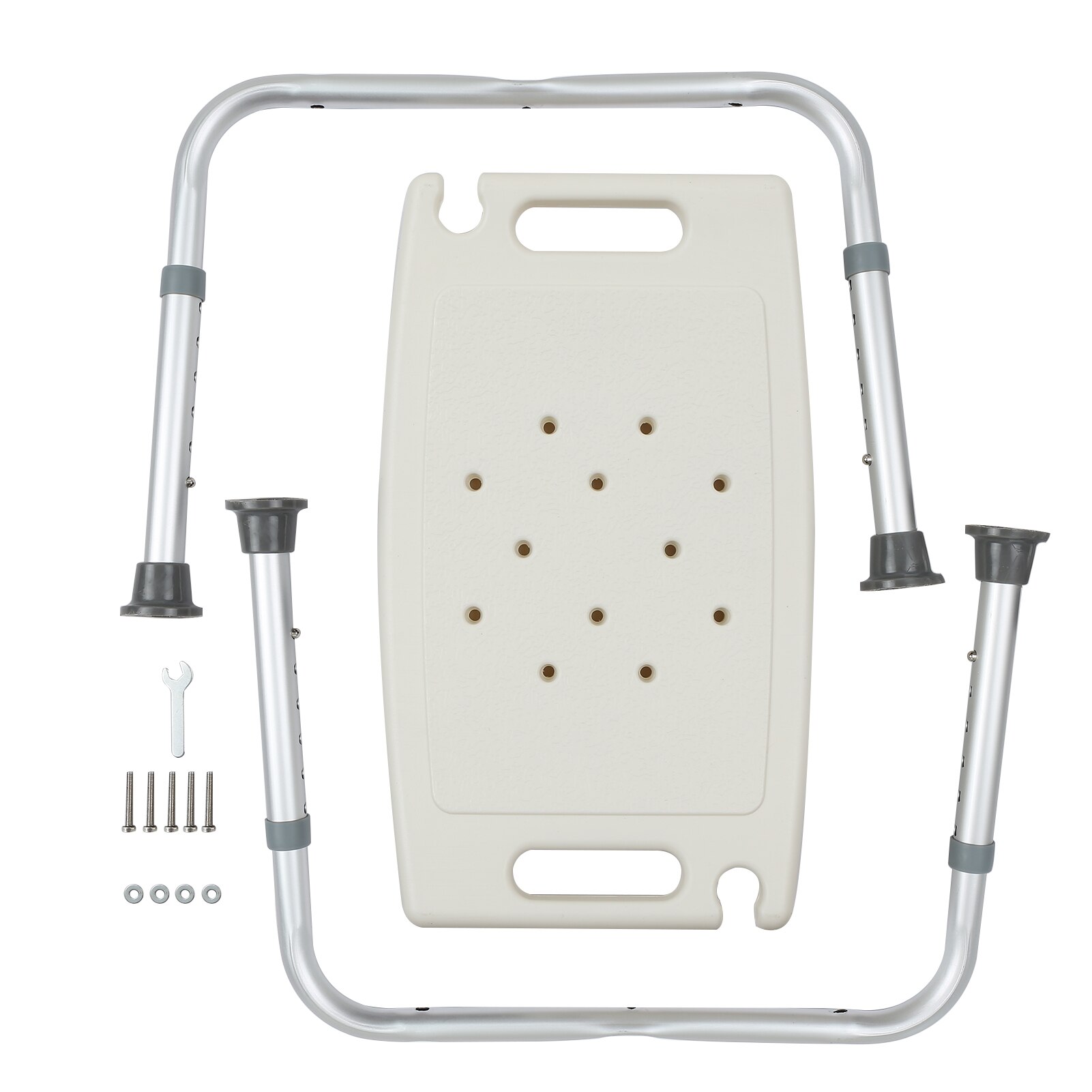 Aid Seat Bathroom and shower chair Without Back Chair Height Adjustable Non Slip Toilet Seat Disabled Home Adult Elderly Kids