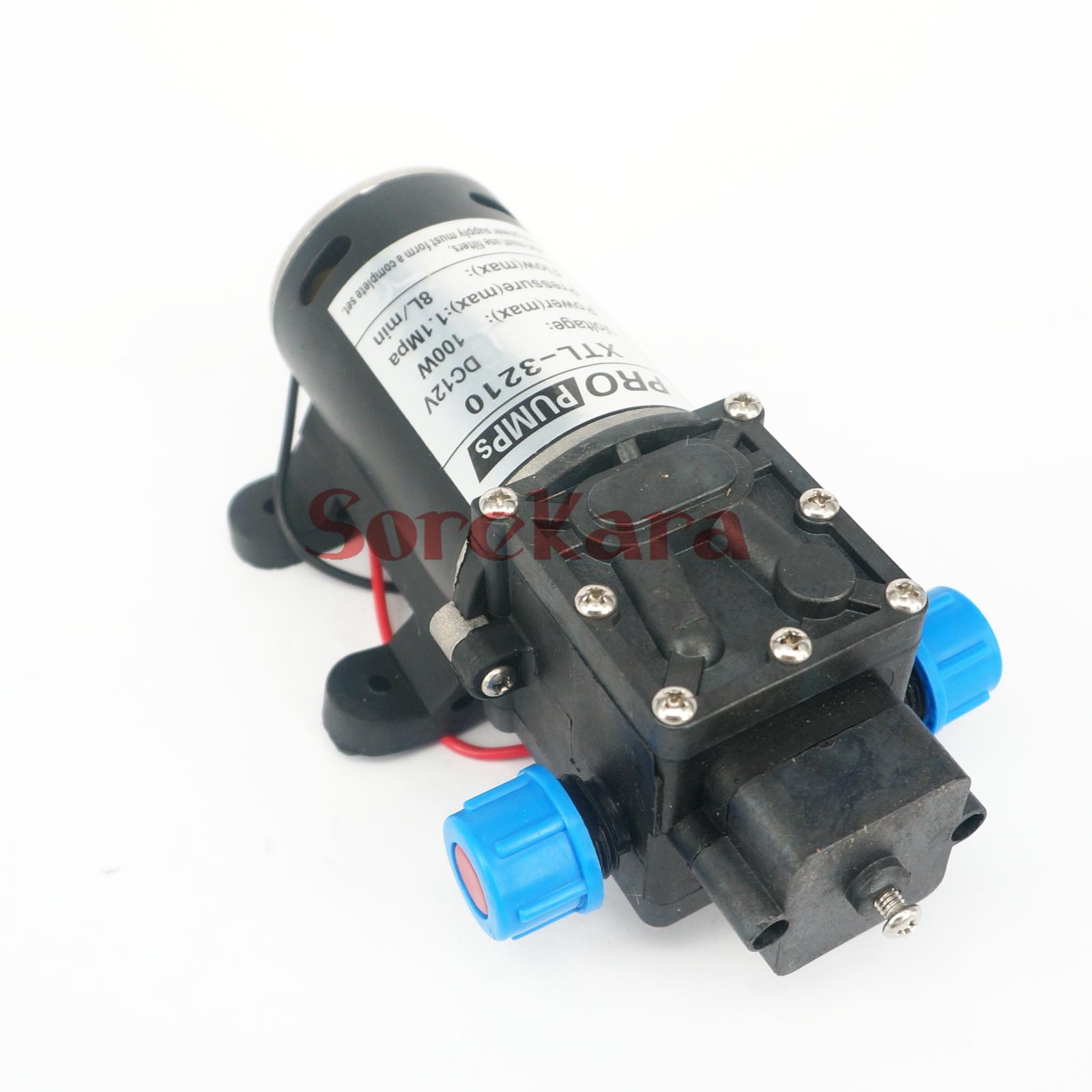 T-HB DC 12V 100W Self-priming Booster Diaphragm Water Pump Backflow Control 300L/H For Car washing