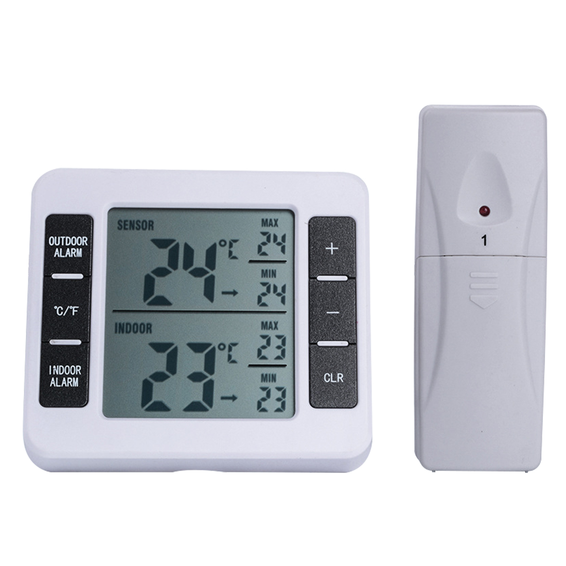 Elektronische Draadloze Koelkast Thermometer Digitale Thermometer Met Afstandsbediening Sensor Min/Max Update Display: One Plus one