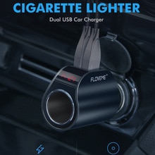 FLOVEME Dual USB Auto Ladegerät Digital Anzeige GPS Adapter Für Xiaomi Redmi Hinweis 7 3,1 EINE Schnelle Auto-ladegerät für iPhone 8 7 Ladegeräte