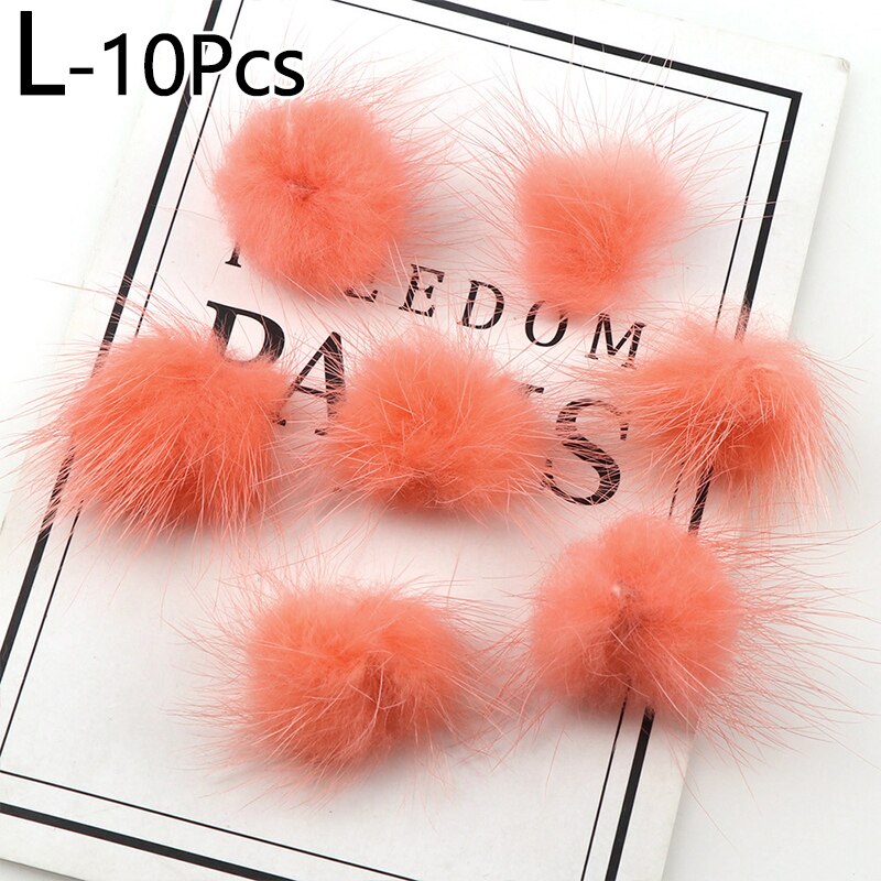 10Pcs Diy Pompon Nertsen Pompoms 3Cm Faux Fur Ballen Voor Naaien Op Gebreide Sleutelhanger Sjaal Schoenen Kleding Hoeden diy Sieraden Accessoire: 12