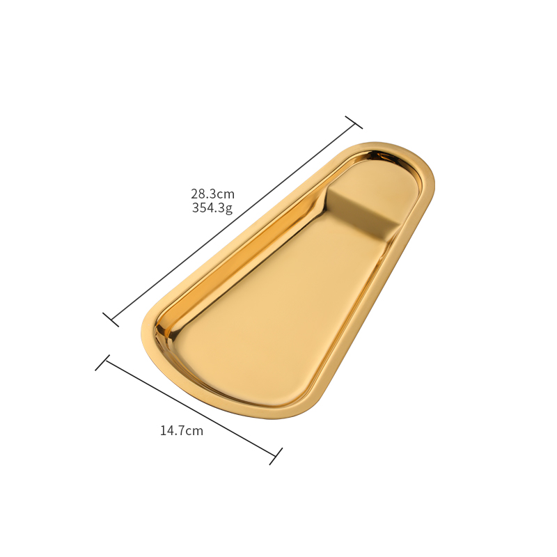1pc Snack Platte Metall Rechteck Platten Gold Brot murmeln Geschirr Mischen Obst Süßigkeiten Nachtisch Erzähler Regenbogen Handtuch Serviette Tablett Party