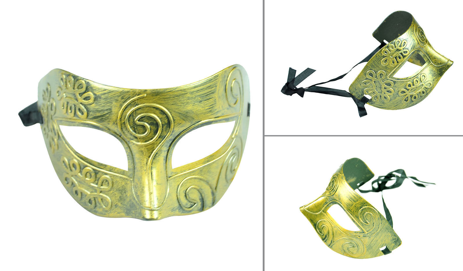 Party Gezichtsmasker Mooie Mannen Gepolijst Antiek Zilver/Goud Venetiaanse Mardi Gras Party Ball Masker Voor volwassenen