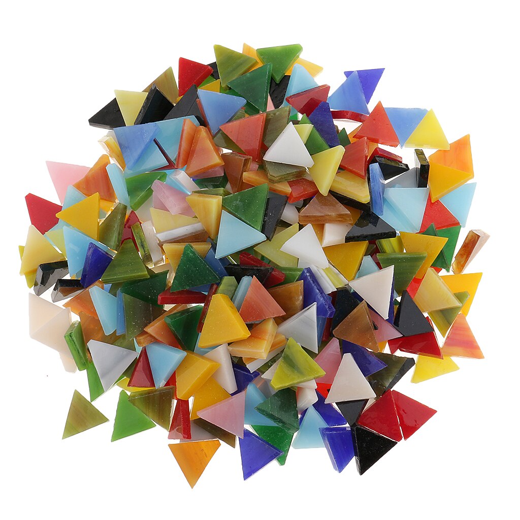 Lote de azulejos coloridos de vidrio vítreo para hacer mosaicos, juguetes para niños