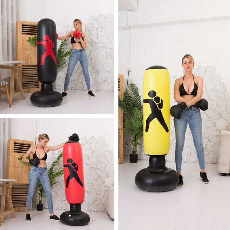 Free Standing Air inflatable Punching Bag Boxing Cardio Exercise