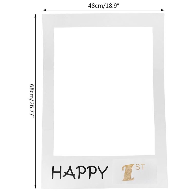 Paper Photo Booth Props Photo Frame 1st 40th Anniversary Birthday Decorations Party