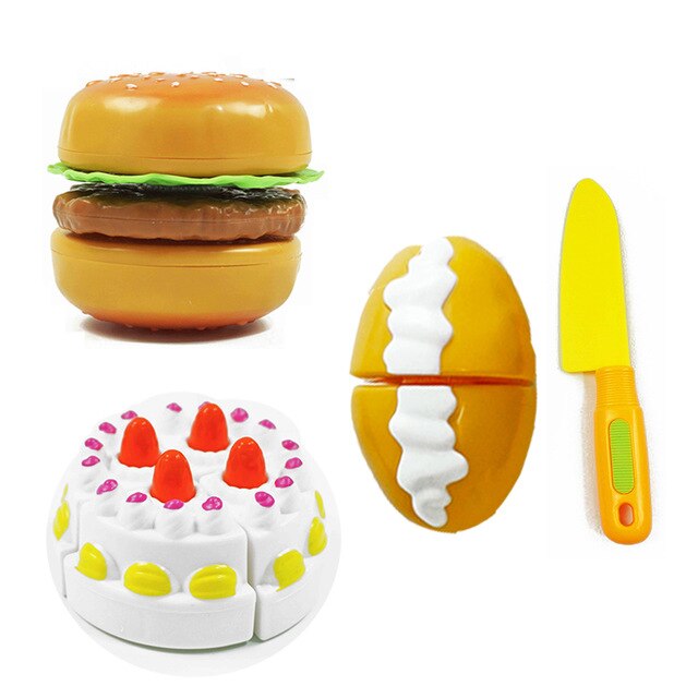 10 PCS Cutting Fruit Vegetable Pretend Play Children Kid Educational Toy: N4 pcs B