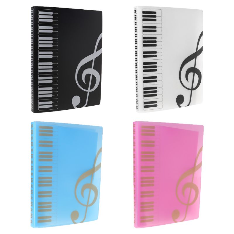 40 Pages A4 Size Piano Music Score Sheet Document File Folder Storage Organizer