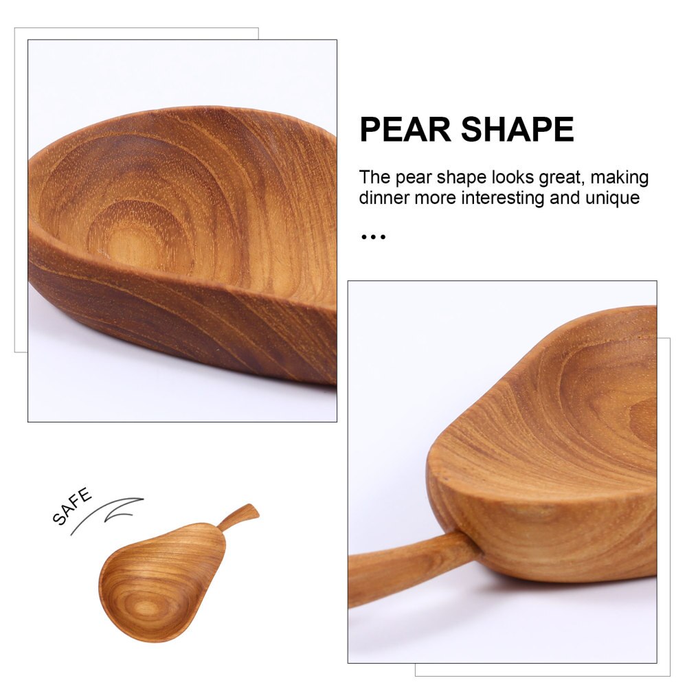 Wooden Sauce Dish Practical Sauce Dish Restaurant Pear-shaped Sauce Plate