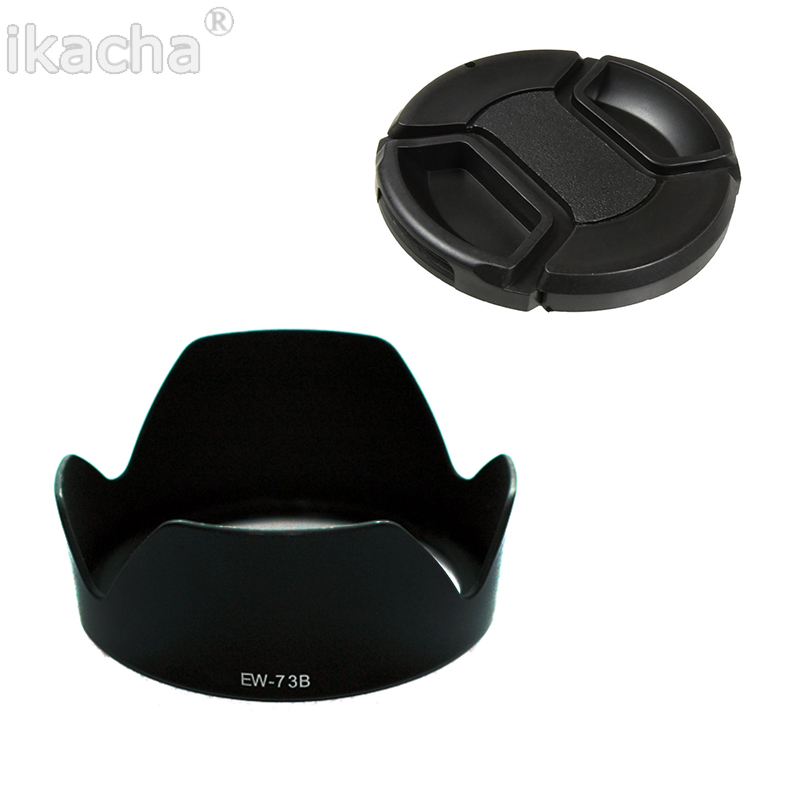 2in1 EW-73B Camera Lens Hood + 67mm Lens Cap for Canon EF-S 18-135mm f/3.5-5.6 IS STM Lens for 650D 700D 600D 60D Lens Protecor