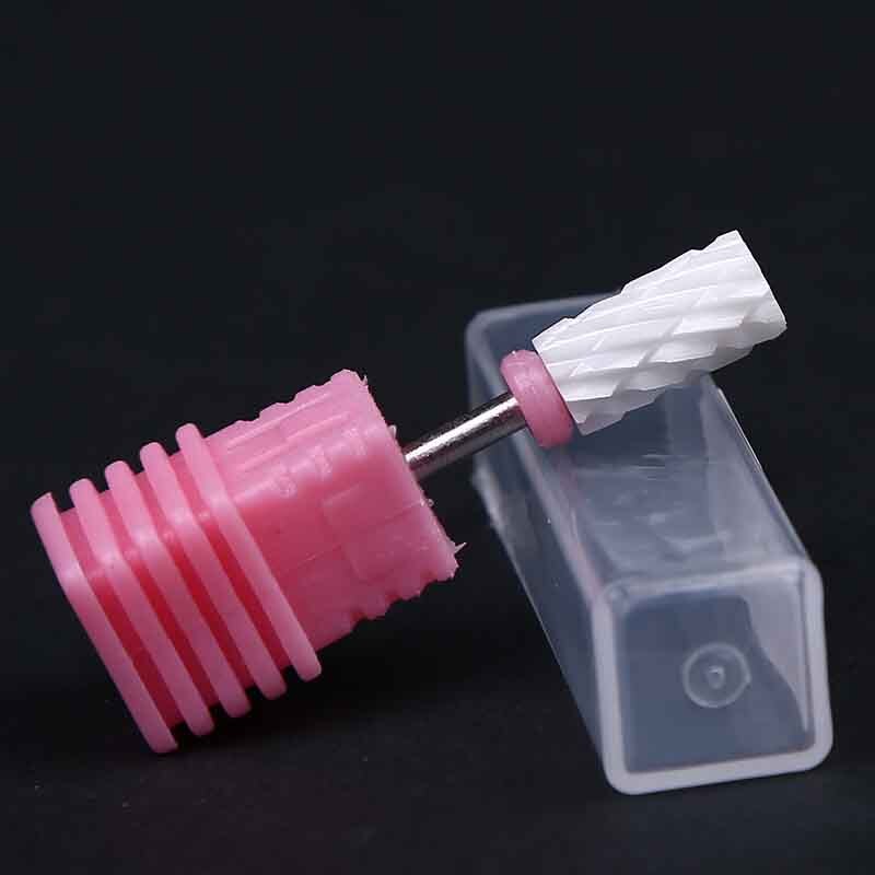 Elektrisk neglefil 3/32 " keramisk neglebor grov medium finkornet manikyrbor med flat topp keramisk neglebor ,jk: Xxxc