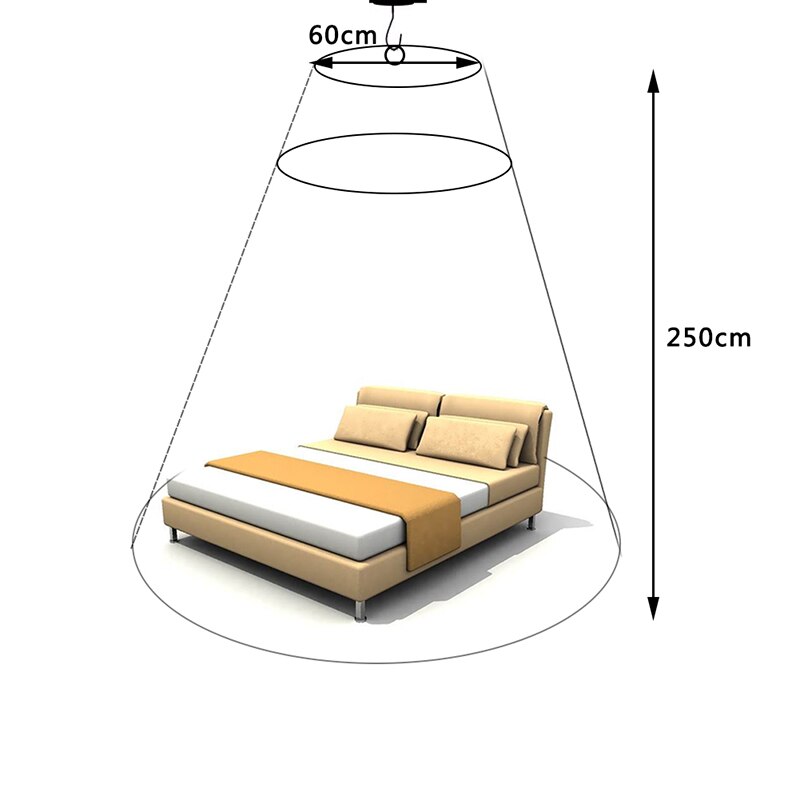 Witte Huis Bed Kant Netting Canopy Circulaire Klamboe Mosquitera Malla De Mug