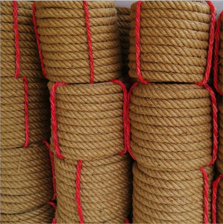 14 Mm 10 M-50 M Natuurlijke Jute Touw Touw Touw Hennep Twisted Cords String Diy Craft Handgemaakte Decoratie