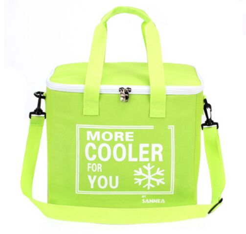 20L rectanglar koeltas koele geïsoleerde schoudertas picknick lunchbox ice pack thermische schoudertas voor voedsel fruit: green