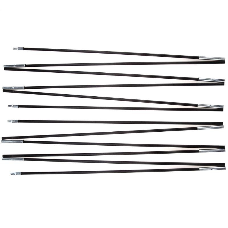 2 stk 6 sektioner camping teltstang glasfiber reserveudskiftning 7mm stang