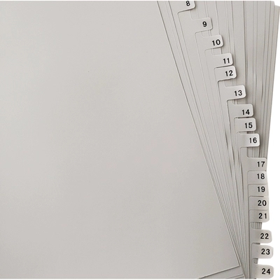 A4 plastic Page index paper Solid color 11-hole file classification label 31pieces