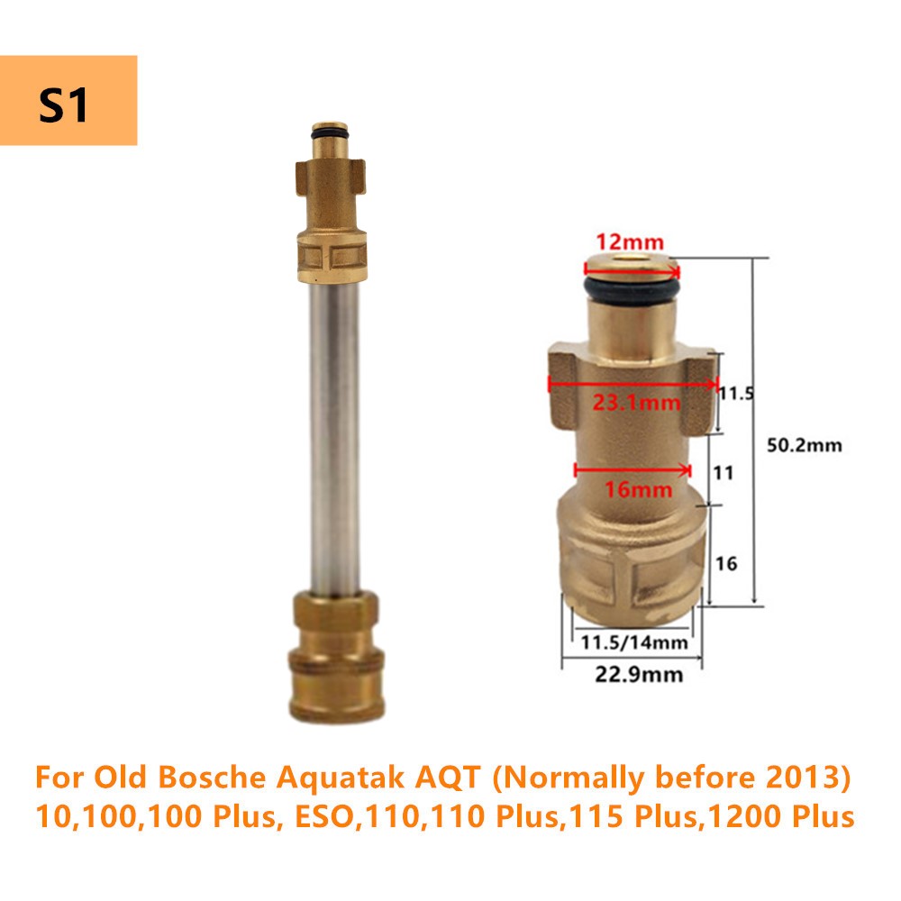 Car Pressure Washer Extension Wand Lance Kit 1/4&quot; Quick Connector for Karcher Interskol LAVOR Parkside Machine Nozzle Adapters: S1