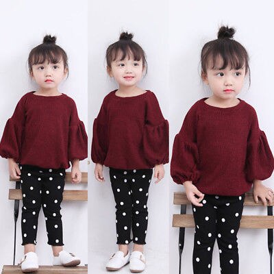 Emmababy Autun Bambino Ragazze Vino Rosso Maglioni-6Y Capretti Svegli della Ragazza Maglioni Maglione Caldo Maglione Pullover Manica Lunga Outwear