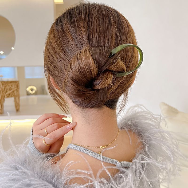 groß U bilden Acetat Haar Stock für Frauen Scrunchie Damen Zubehör Hochsteckfrisur Styling Werkzeug Haarnadeln Kopfbedeckung