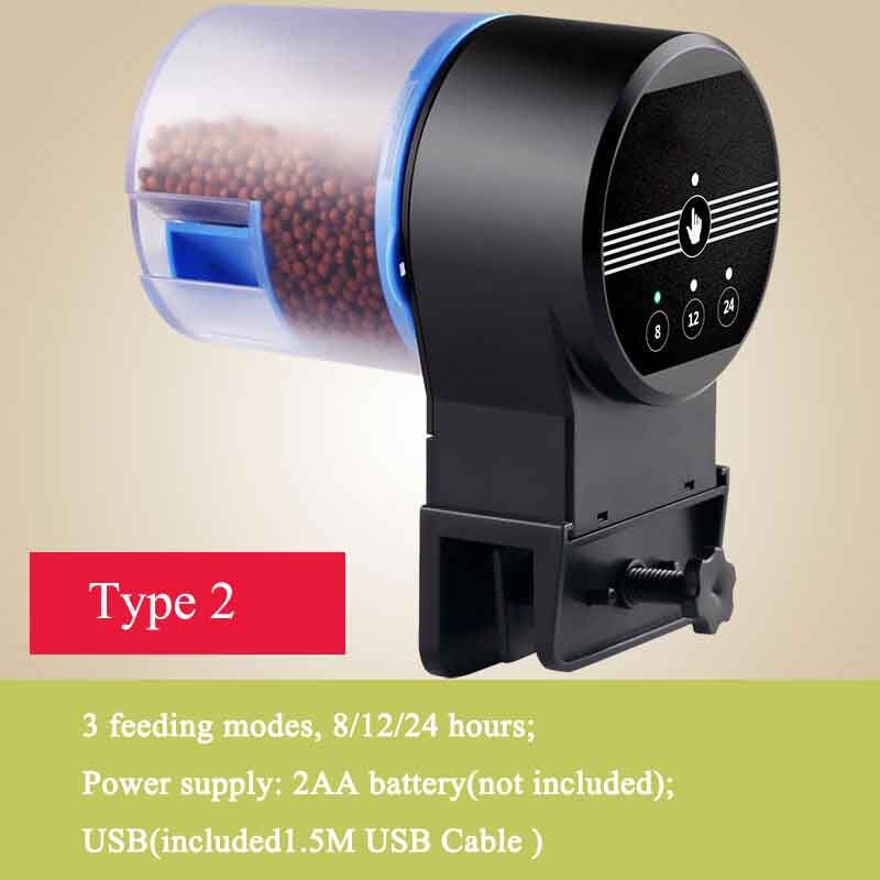 Automatic Smart Fish Feeder Aquarium Fish Tank Feeding Dispenser Timing Timer Auto Feeder Aquarium Accessories: Type 2