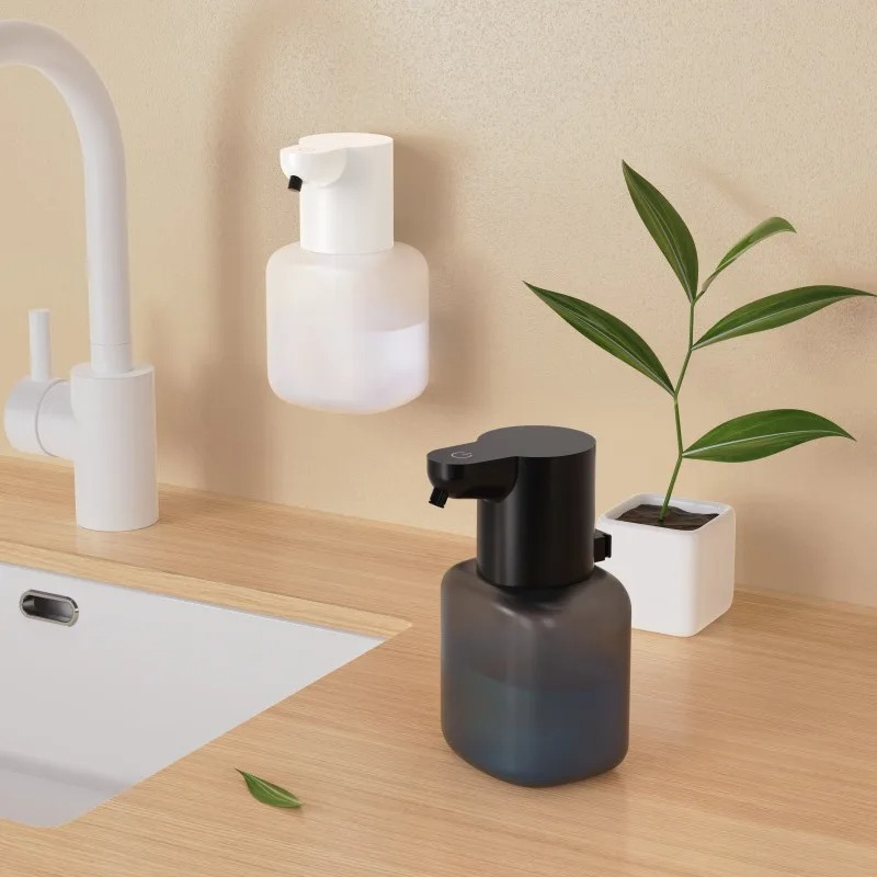 Automatischer Sensor-Seifenspender, kontaktloser Schaum-Händedesinfektionsmittel, 500 ml, USB wiederaufladbar, elektrischer, wasserdichter Seifenspender