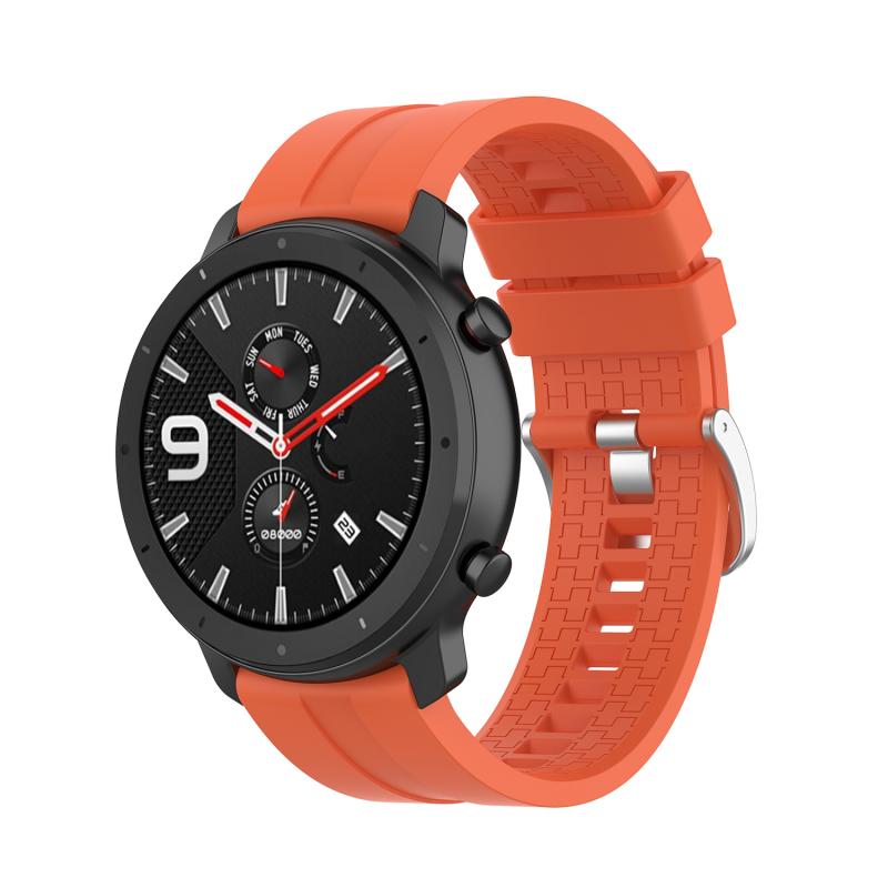 For Huami Amazfit GTR 47mm Strap Watch Steel Buckle Silicone Strap 22mm Width Silicone Sports Band Watch Strap Watchband