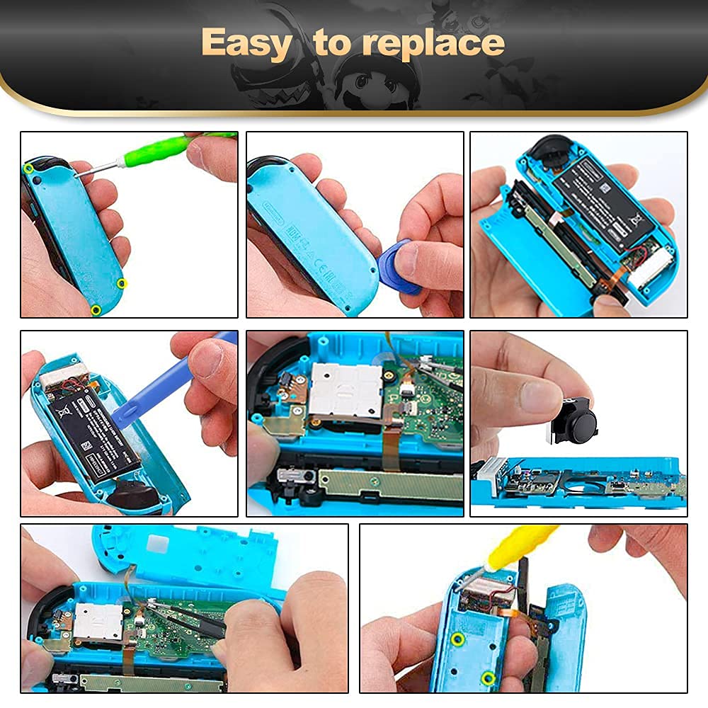Kit de reparación de repuesto de Joystick NS Joycon 28 en 1, hebillas de Metal deslizantes izquierda y derecha para Nintendo Switch Lite/accesorios Oled