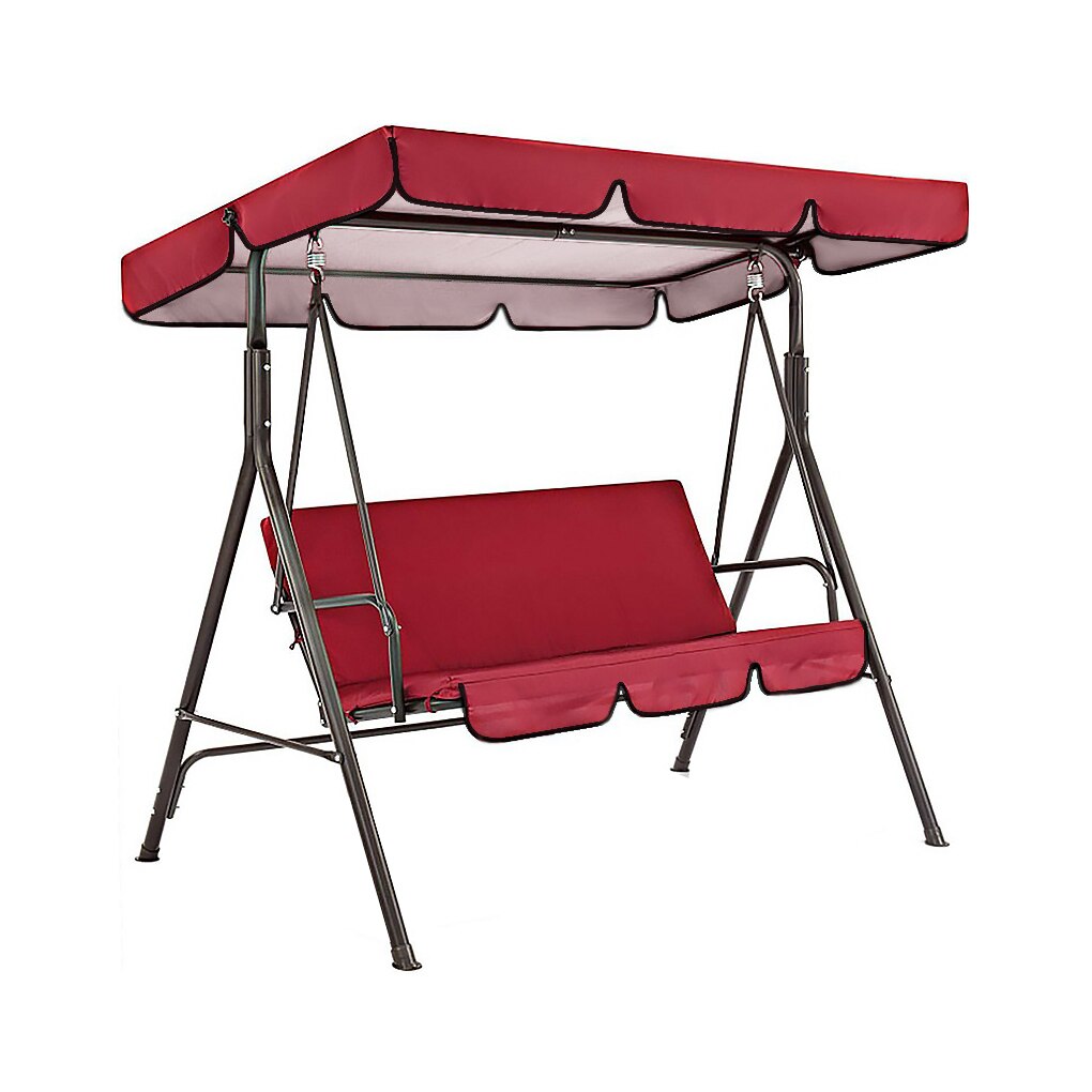 Garden Swing Canopy Top Cover Waterproof Outdoor Swing Chair Hammock Canopy Roof Canopy Replacement Swing Chair Awning: Red