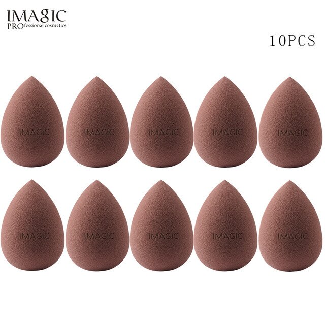 IMAGIC-esponja de maquillaje en forma de gota de agua, base suave, corrector, cosmética, 10 paquetes,: 10PCS IMAGIC 1