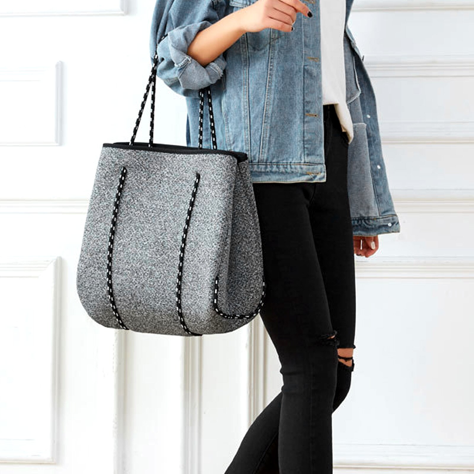 O'Neill Borsa Da Spiaggia Donna XL In Poliestere Riciclato - Capiente 55x39x11 Cm Con Tasca Cerniera