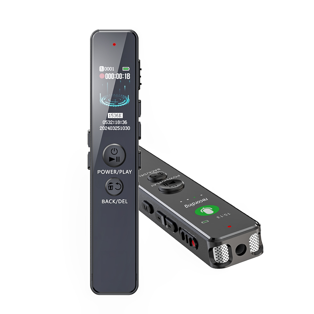 Vandlion V76 Mini Recorder Pen Terug Clip Ruisonderdrukking Draagbare Dictafoon Externe Luidspreker WAV 1536 kbps HiFi Audio-opname