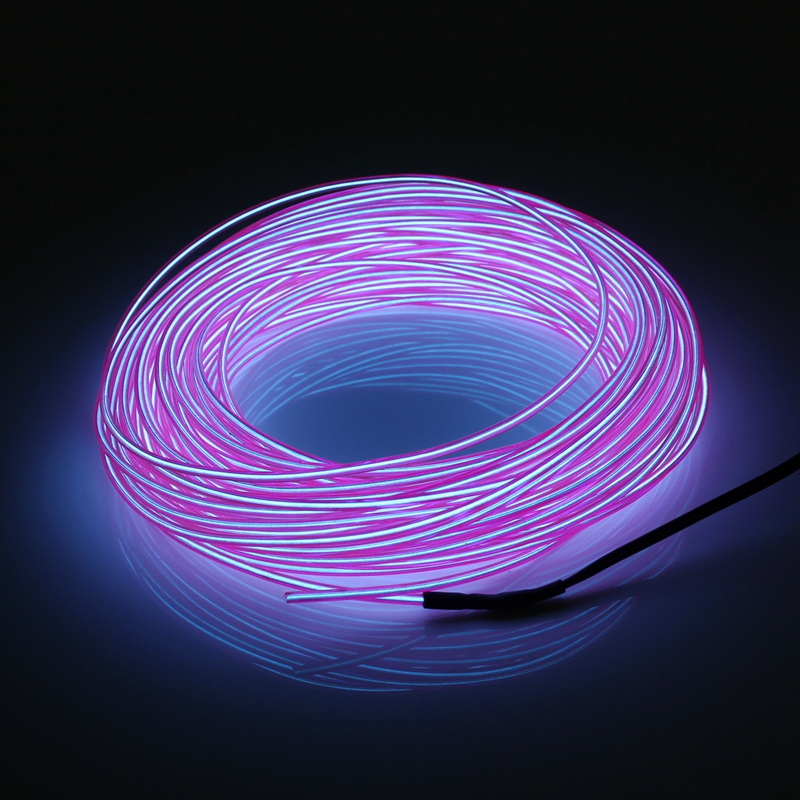 Jiguoor 20M EL LED flexibel Weichen Schlauch Draht Neon- glühen Auto Seil Streifen Licht Weihnachten Dekor AC 12V weihnachten Heimat Dekoration: Lila / 10M