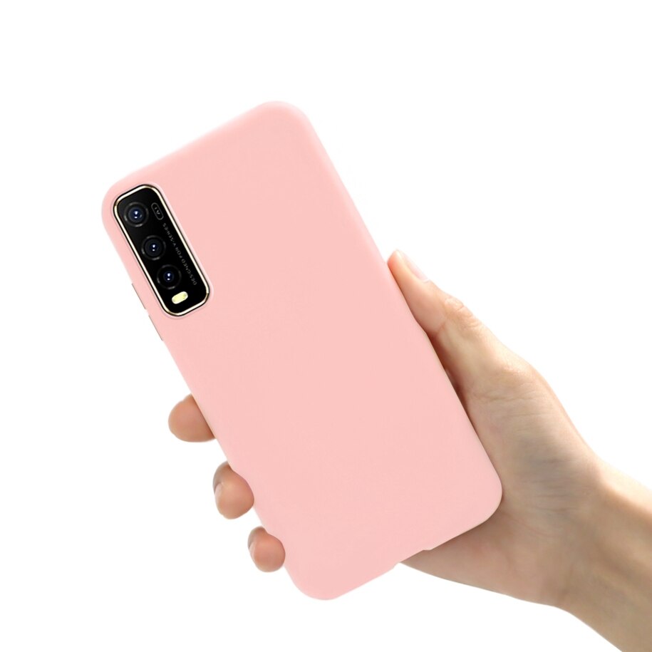 Schutzhülle für vivo  y70s, 5g und einfarbig 70s stoßfest  y70s y70t y51s y50t weiches gehäbenutzen: Für vivo  y50t / Hellrosa