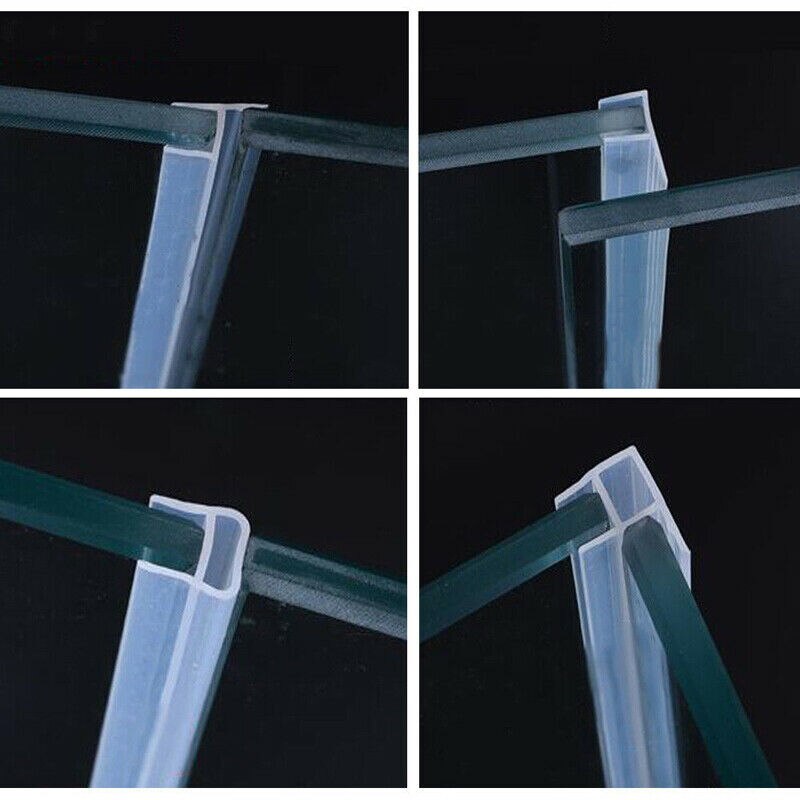 Glas Afdichting Strips H/F/U Vorm Siliconen Douche Scherm Afdichting Sliding Strip Rubber Voor 6-12mm Deur Badkamer Raam Glas 1M #40