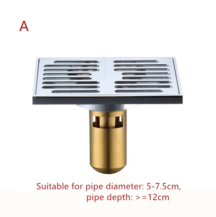 1 pc 9*14 cm Europese Messing Afgewerkt Grote Verplaatsing Badkamer Balkon Deodorant Afvoerputje: A