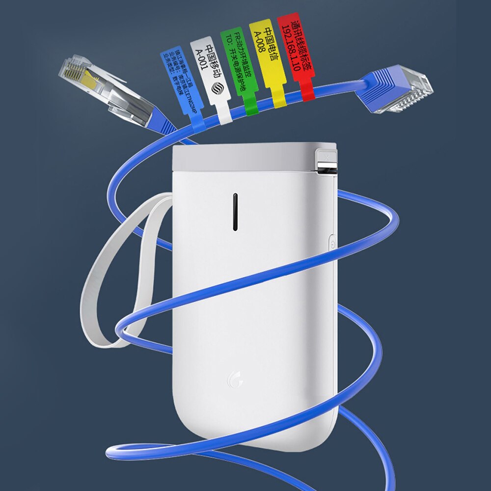 2Rolls Niimbot D11 D61 Self Adhesive Cable Stickers 12.5mm*109mm Waterproof Identification Fiber Wire Tag Cable Labels Sticker