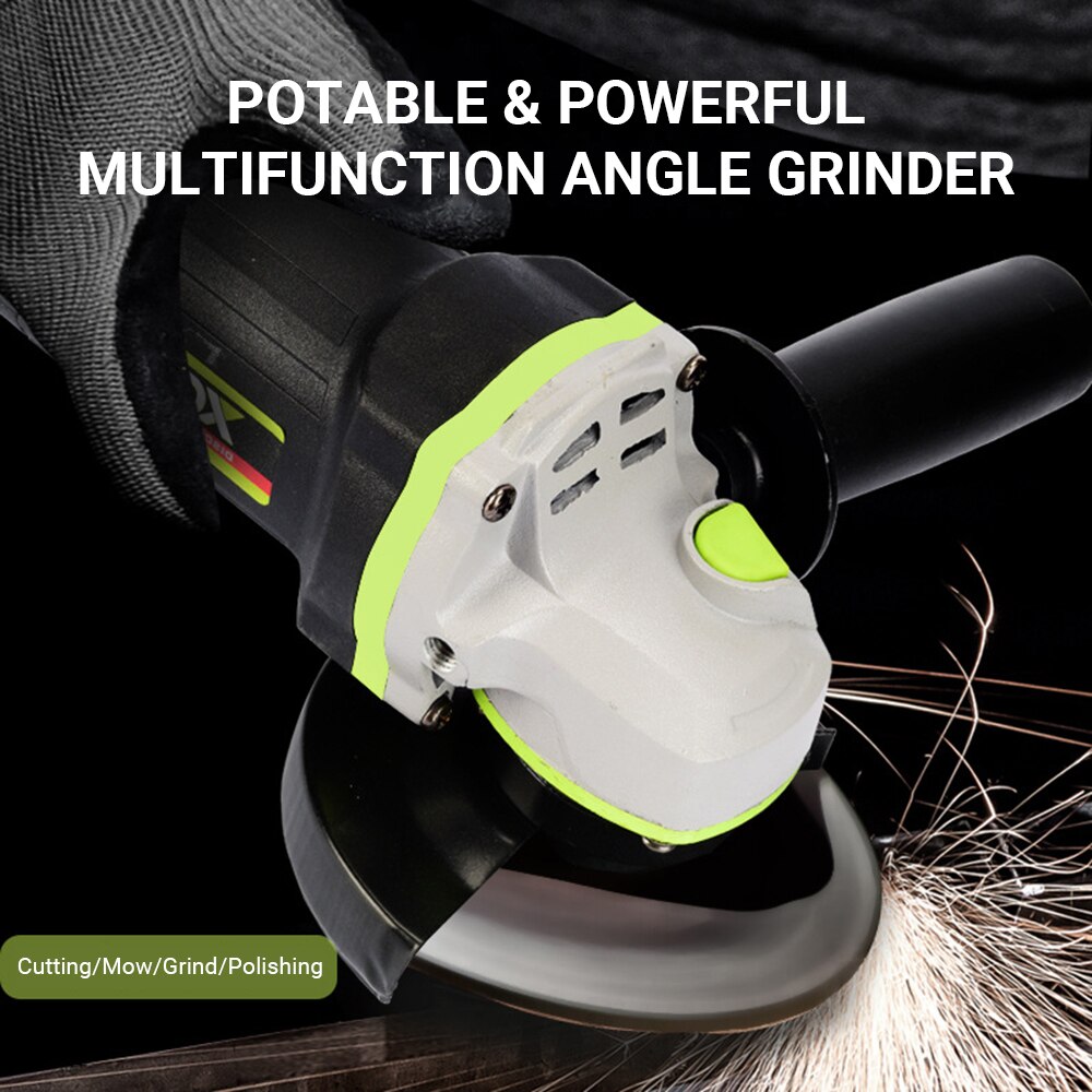 800W Polishing Machine Angle Grinder 4-1/2 inch Grinding Machine 10000RPM Cutting Grinding Metal Wood with Auxiliary Handle