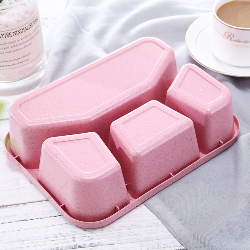 Healthy Wheat Straw Microwave Bento Lunch Box Travel Picnic Food Fruit Container Storage Lunch Box For Kids Adult Child